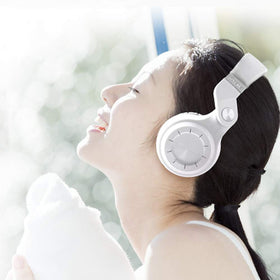 Bluedio T2 Plus connected via 3.5mm line-in showing wired listening benefit