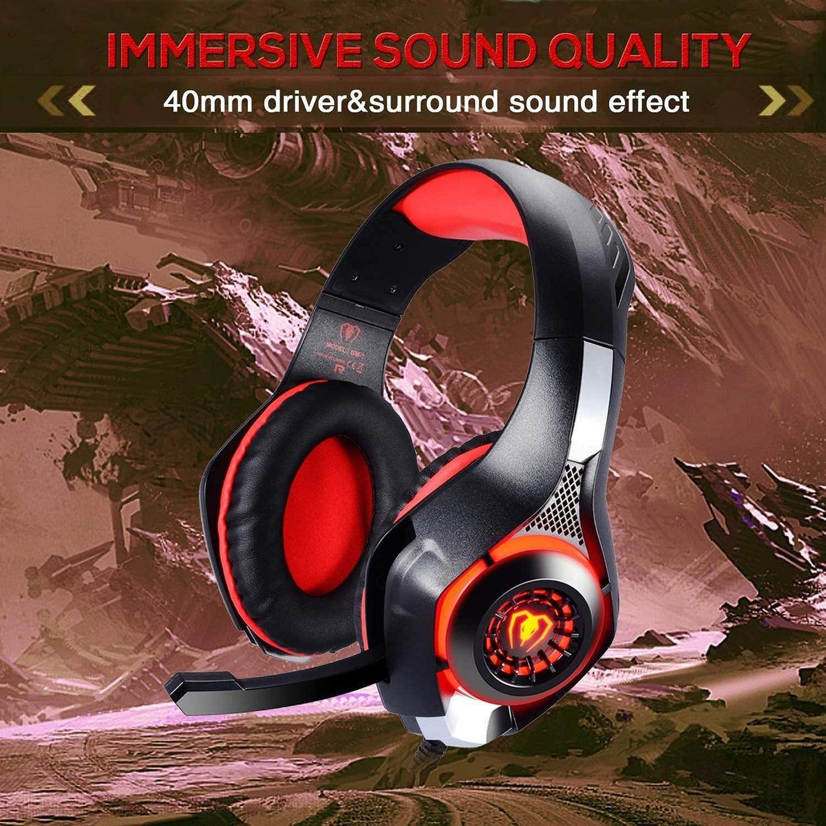 BlueFire stereo headset side profile highlighting lightweight build for extended play