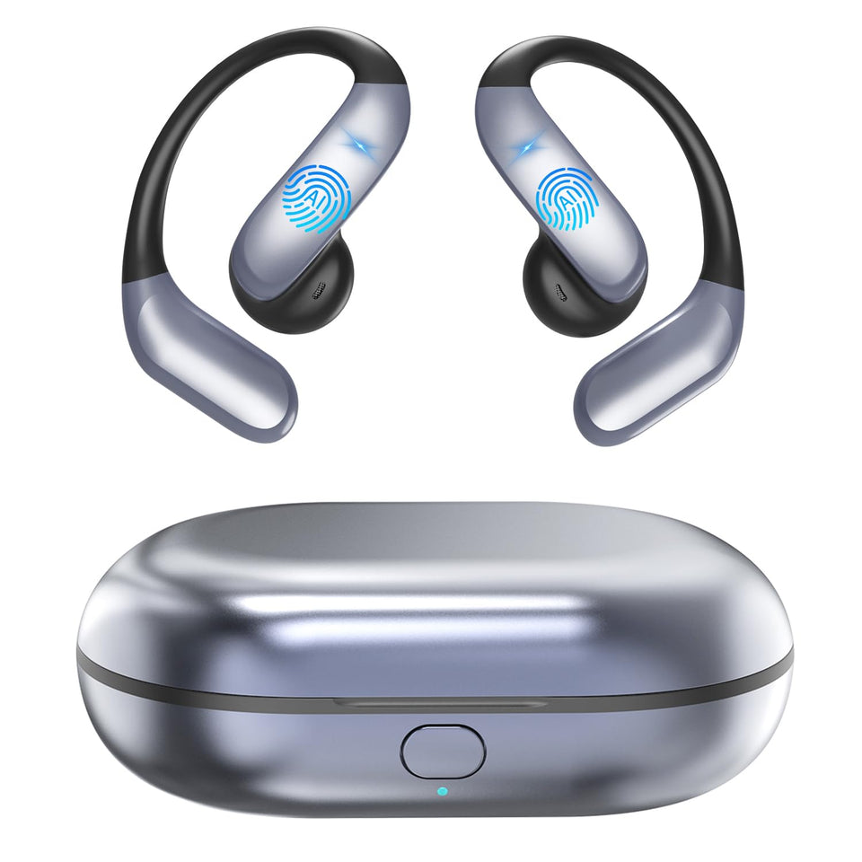 bluemaison AI translation earbuds front view, compact travel-friendly design for quick translations