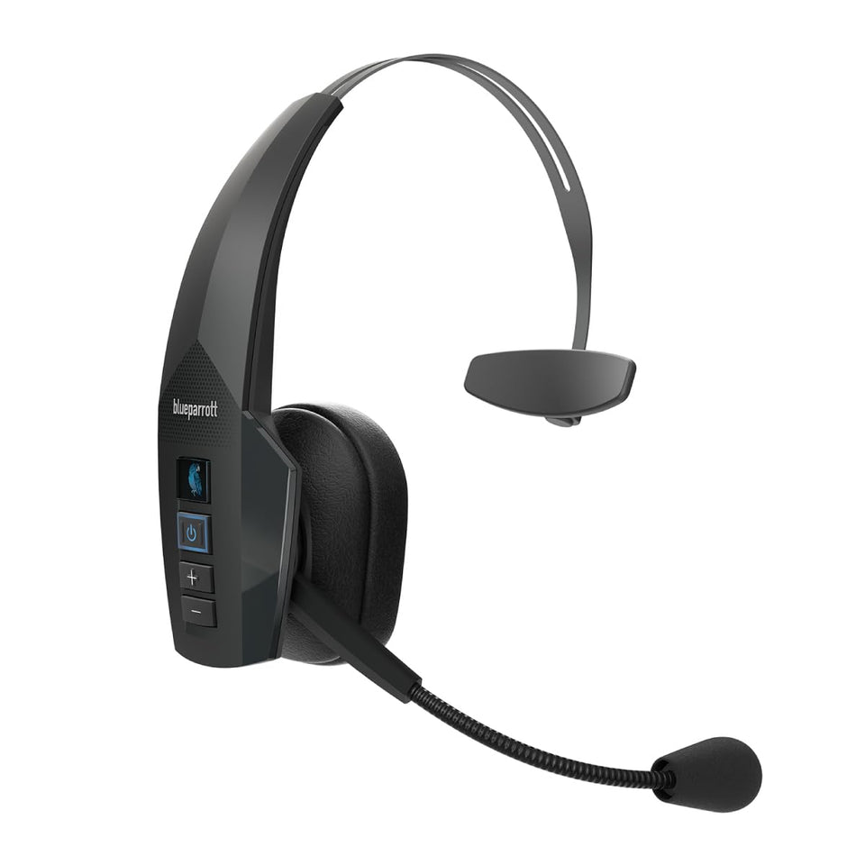 BlueParrott B350-XT headset front view with noise cancellation for clear calls