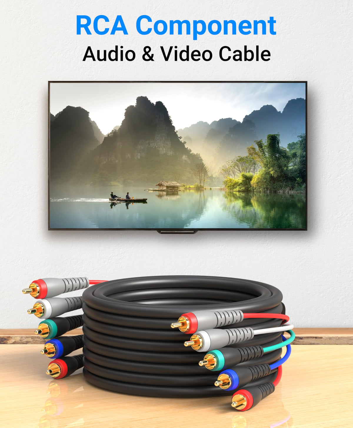 BlueRigger cable coiled for storage demonstrating tidy organization and portability