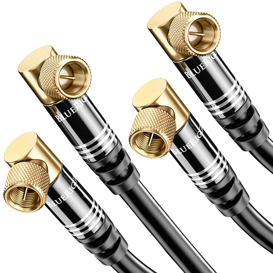 BlueRigger packaged 2-pack coax cables showing neat use-ready pair benefits
