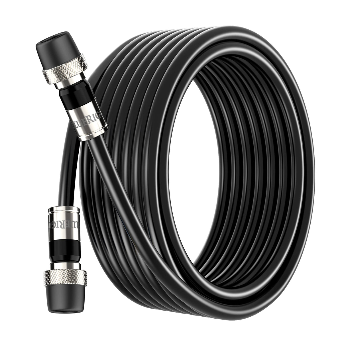 BlueRigger RG6 coaxial cable 25ft with weatherproof boot for outdoor TV antenna setups.