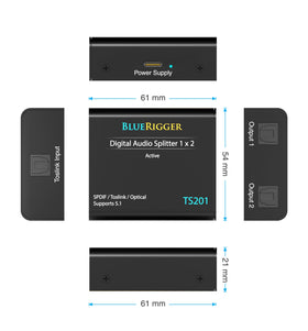BlueRigger retail box with manual showing included components and warranty information