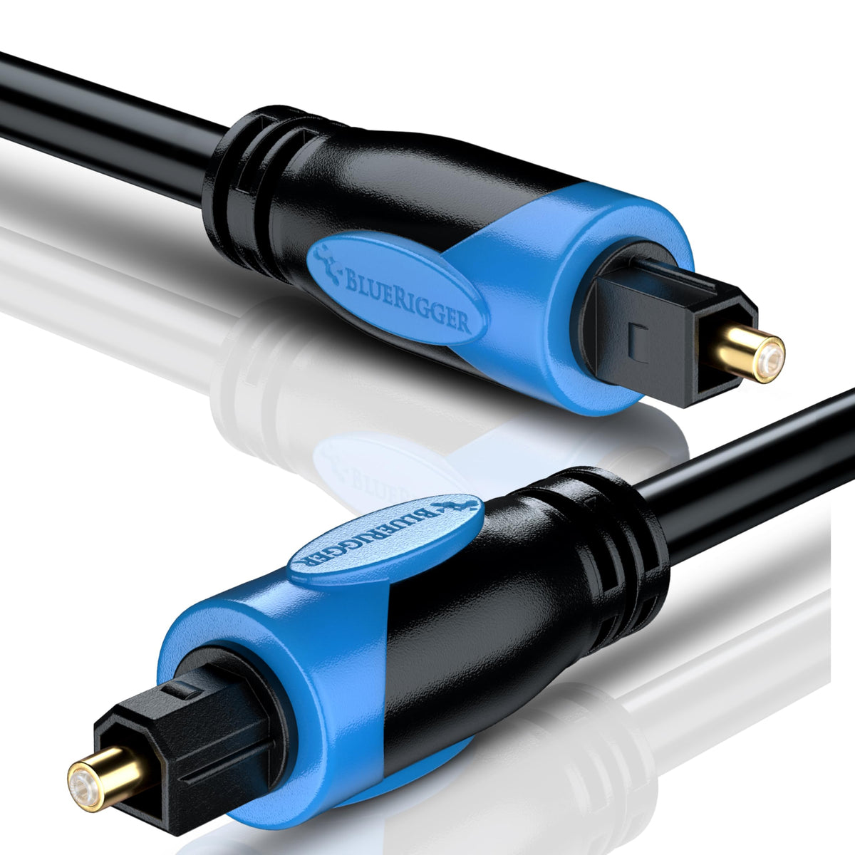 BlueRigger Toslink 15ft cable two-pack for robust audio connections