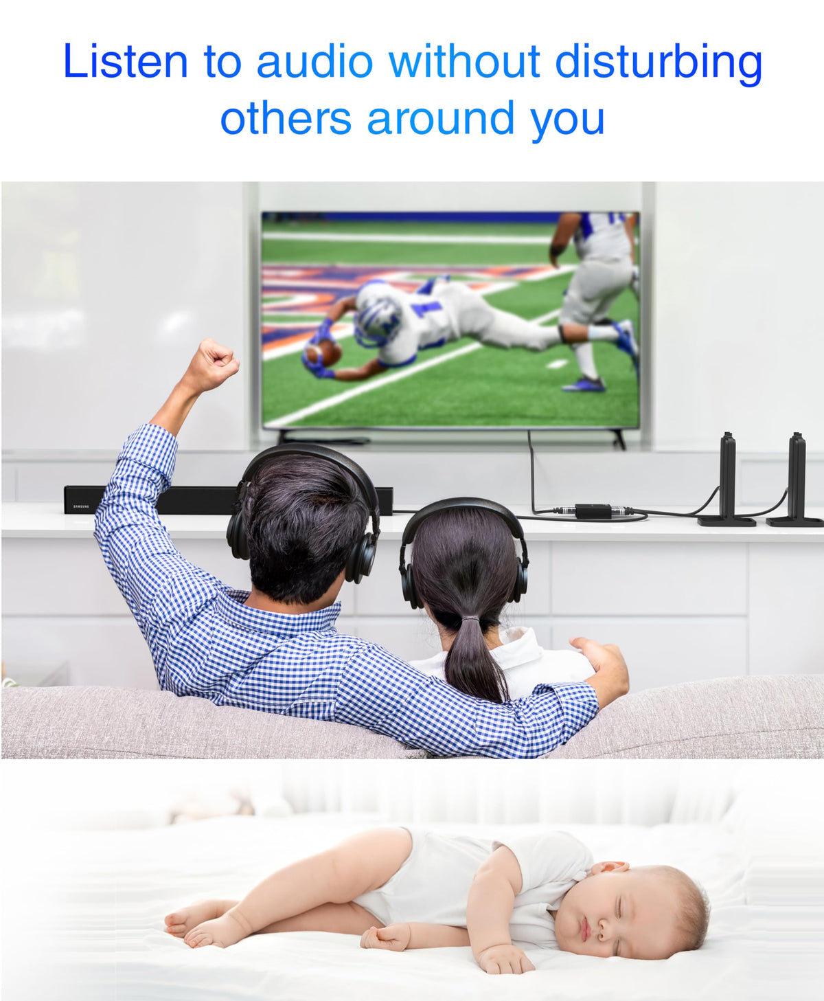 BlueRigger in a living room audio setup showing seamless multi-room or multi-device distribution