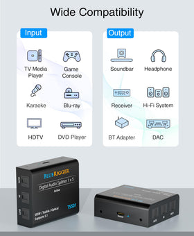 BlueRigger mounted discreetly under TV cabinet showing tidy installation and cable management