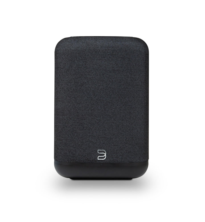 Bluesound Pulse Flex front view shows compact design with rich, detailed hi-res audio.