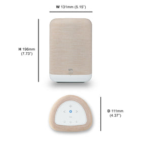 Living room setup with Pulse Flex delivering immersive multi-room audio.