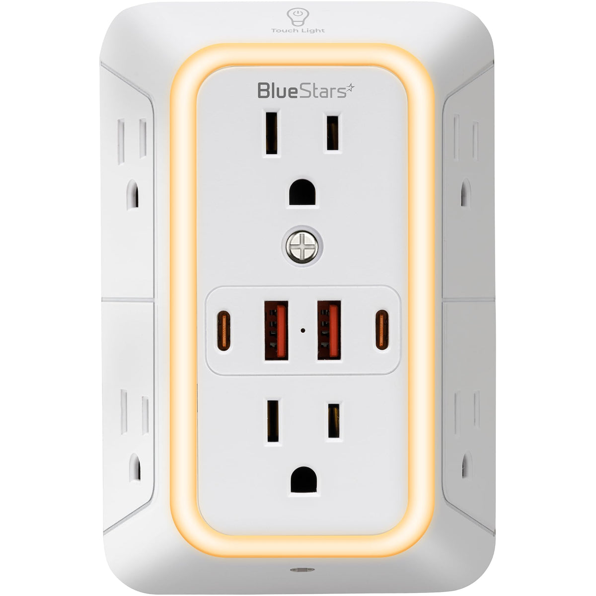 BlueStars front view mounted showing multiple devices charged quickly