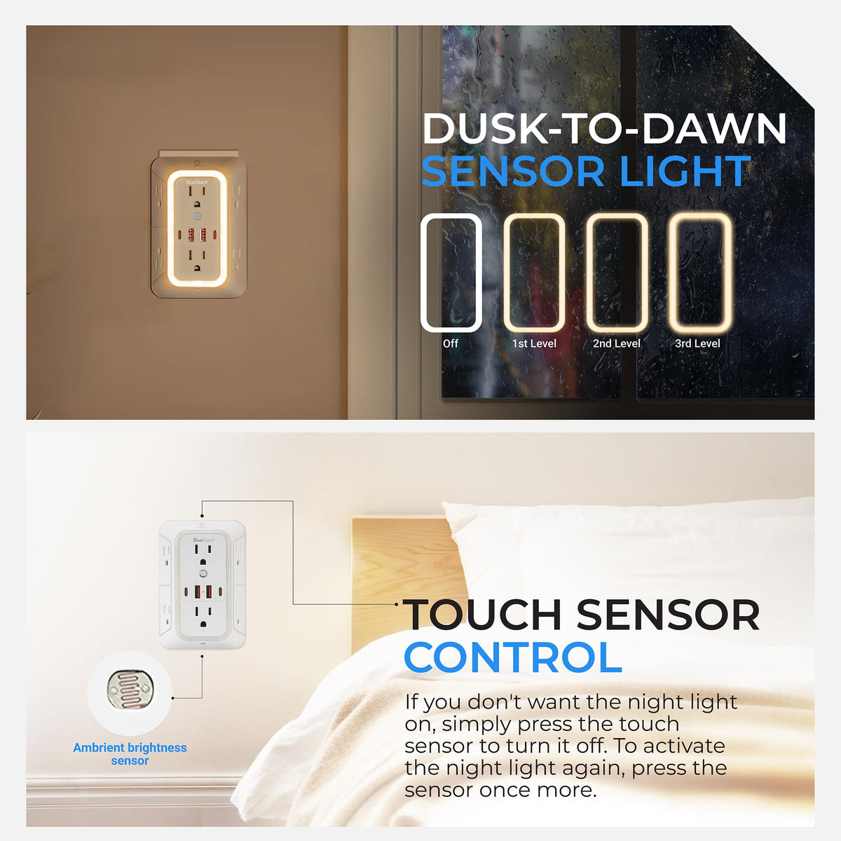 BlueStars on/off switch and circuit breaker detail for safety assurance