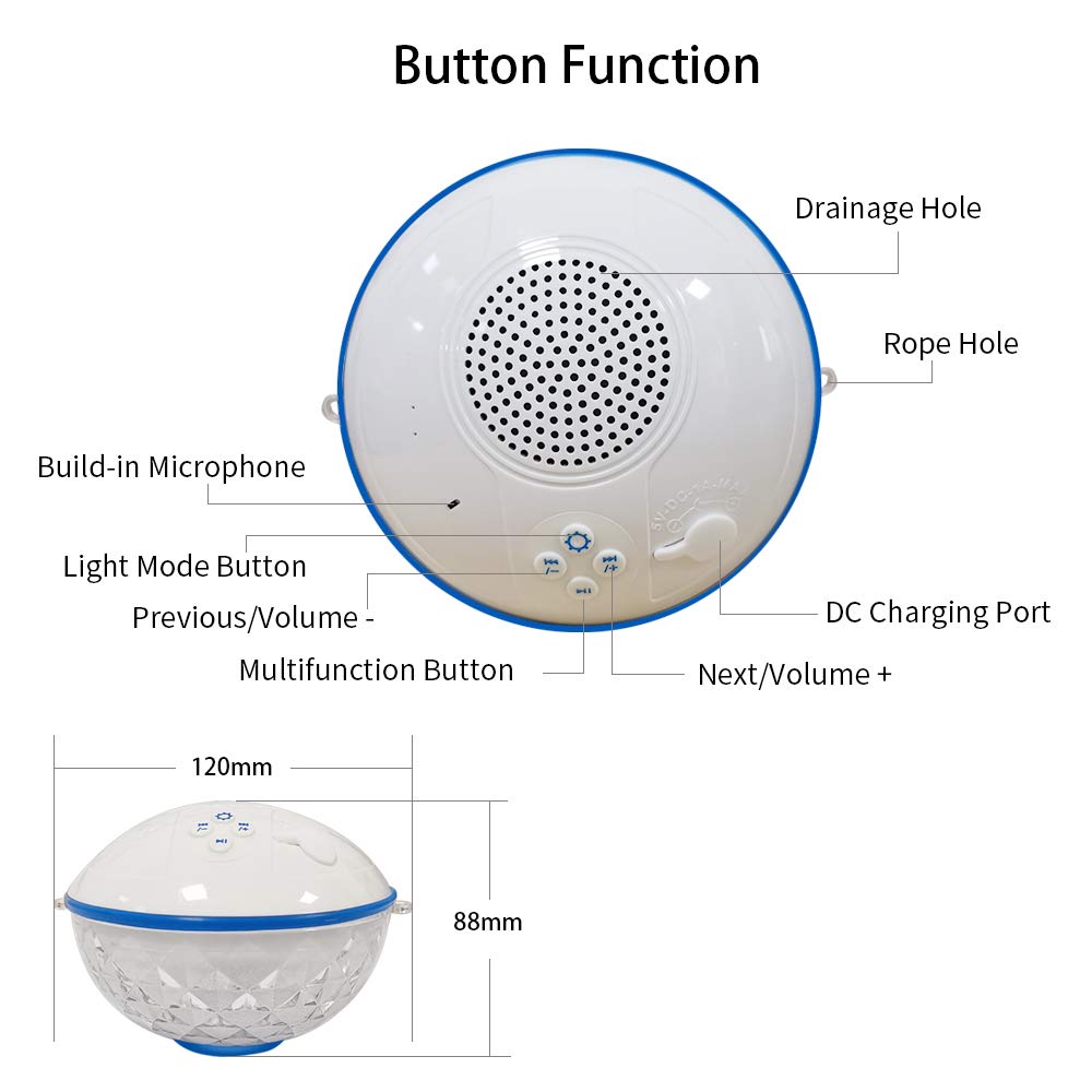 Blufree Bluetooth 5.0 speaker with 15 m range for easy connections.