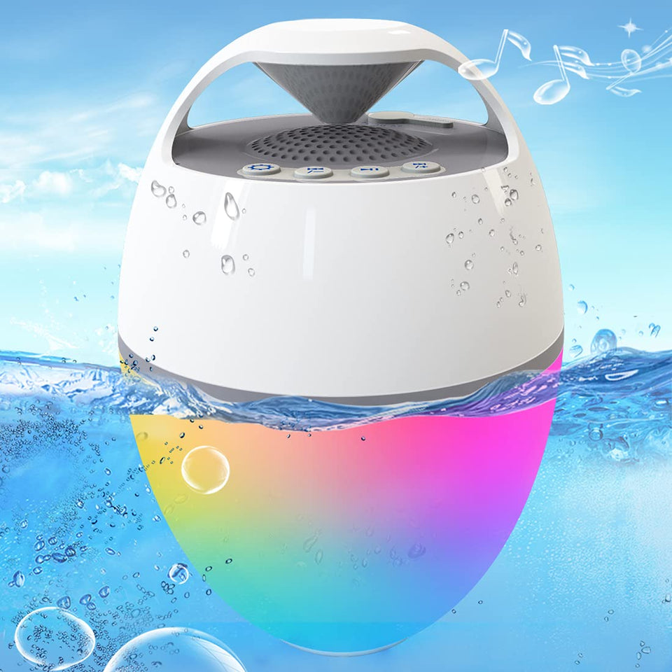 Blufree speaker front view showing control buttons and compact design benefit portability
