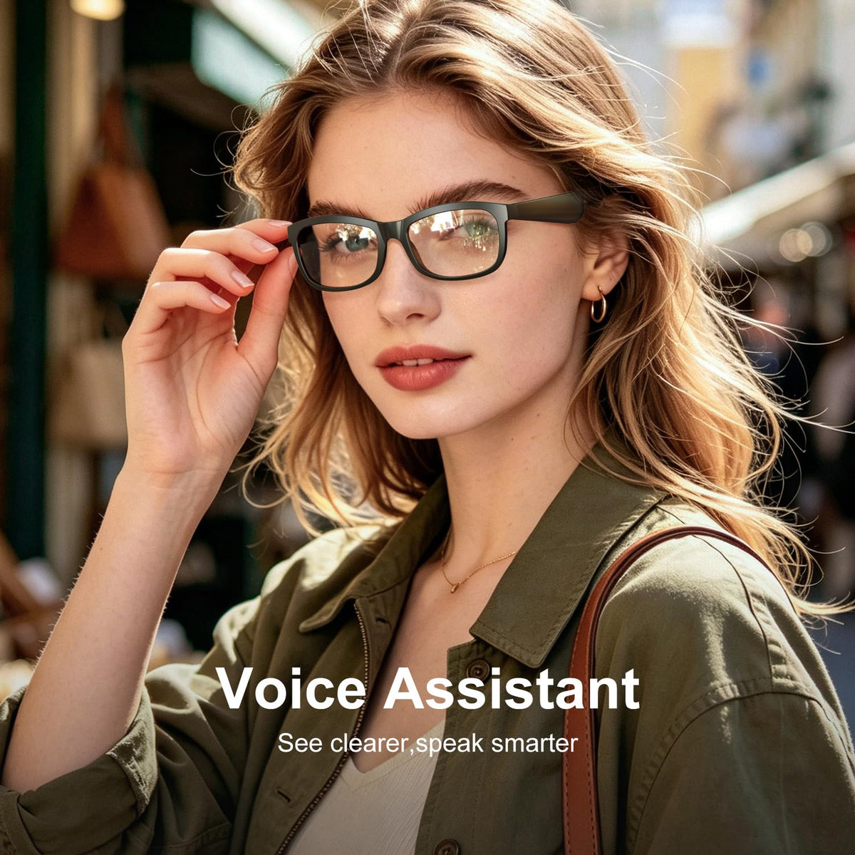 One-click control on BluKaSa Smart Glasses for music and calls.