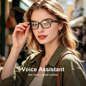 One-click control on BluKaSa Smart Glasses for music and calls.