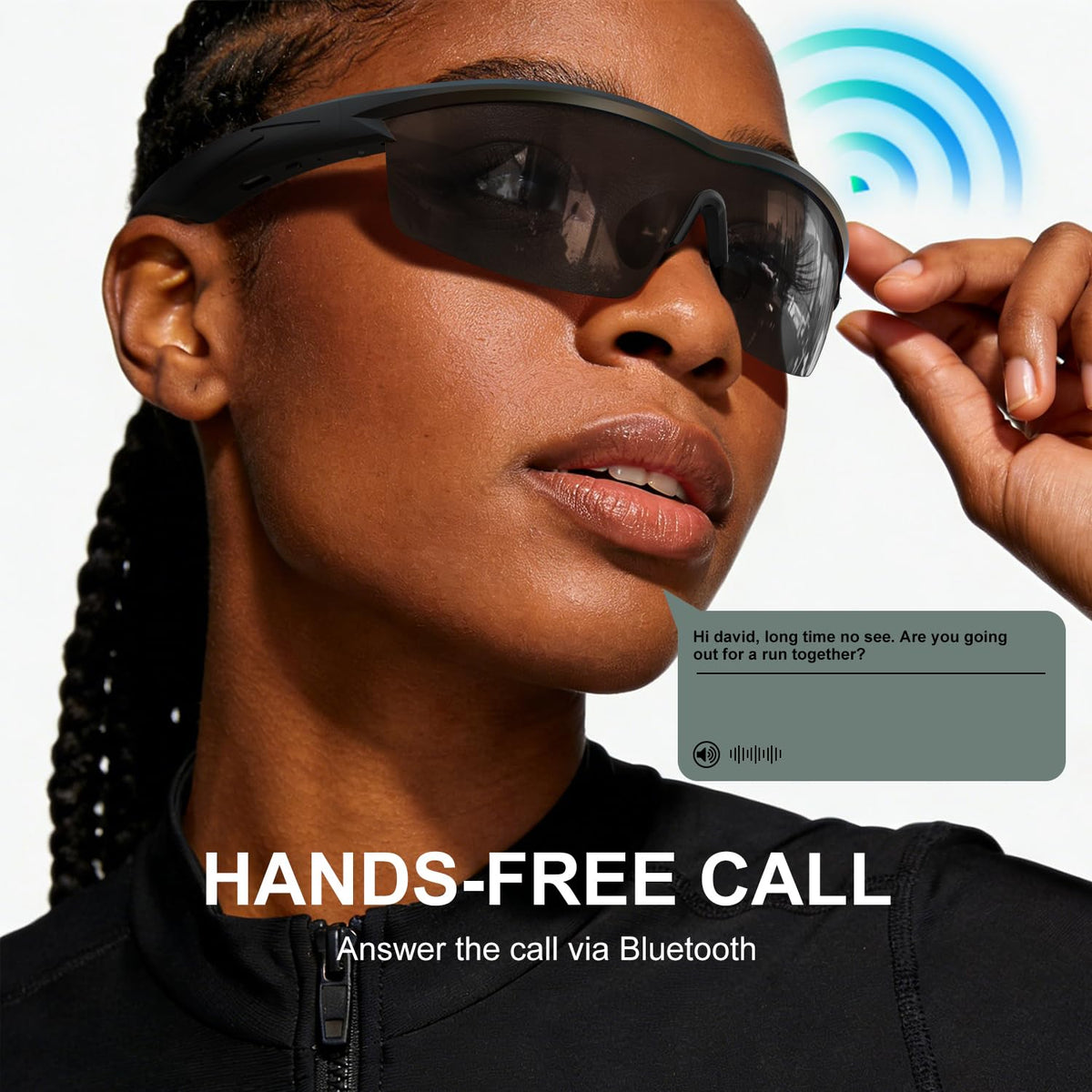 BluKaSa side profile highlighting open‑ear speaker, safety and ambient awareness
