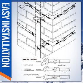 Blulu stainless steel brackets provide durable support for various poles