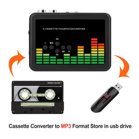 BlumWay portable cassette player with headphones for private listening on the go.