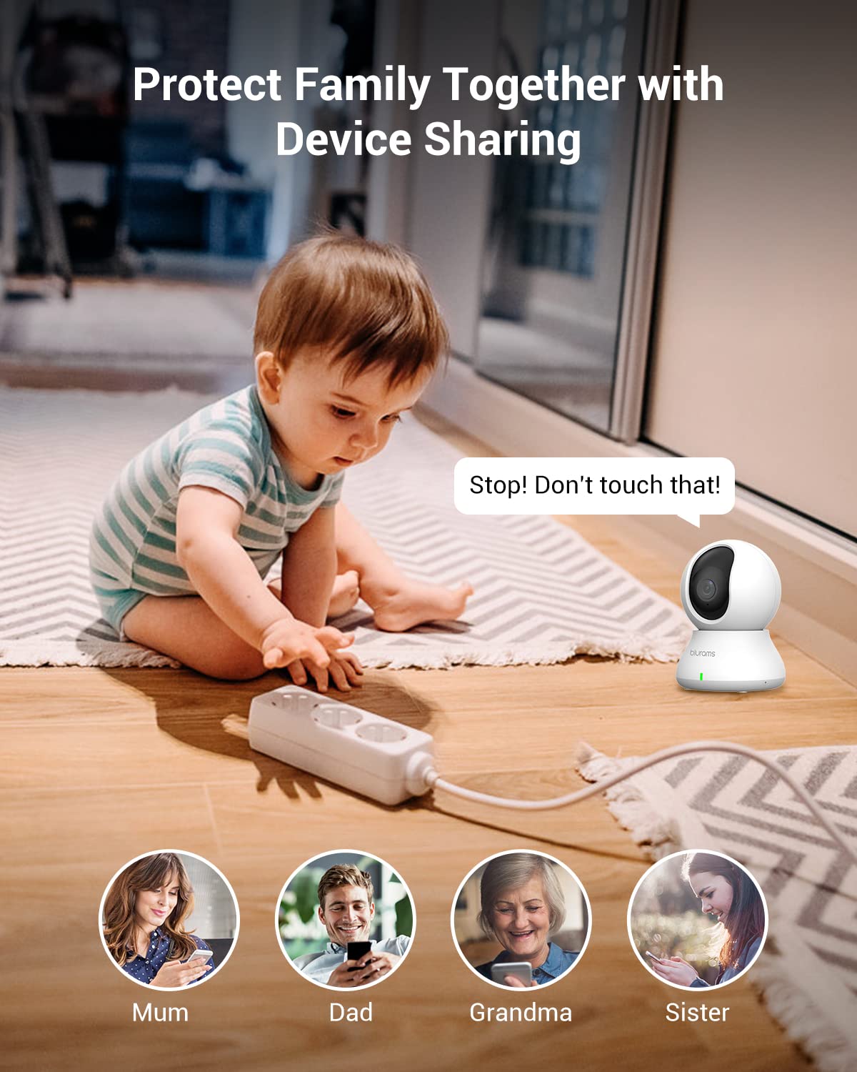 blurams app multi view display showing simultaneous camera feeds