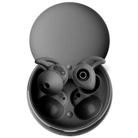 Bluripp front view of earbuds showing slim profile and comfort