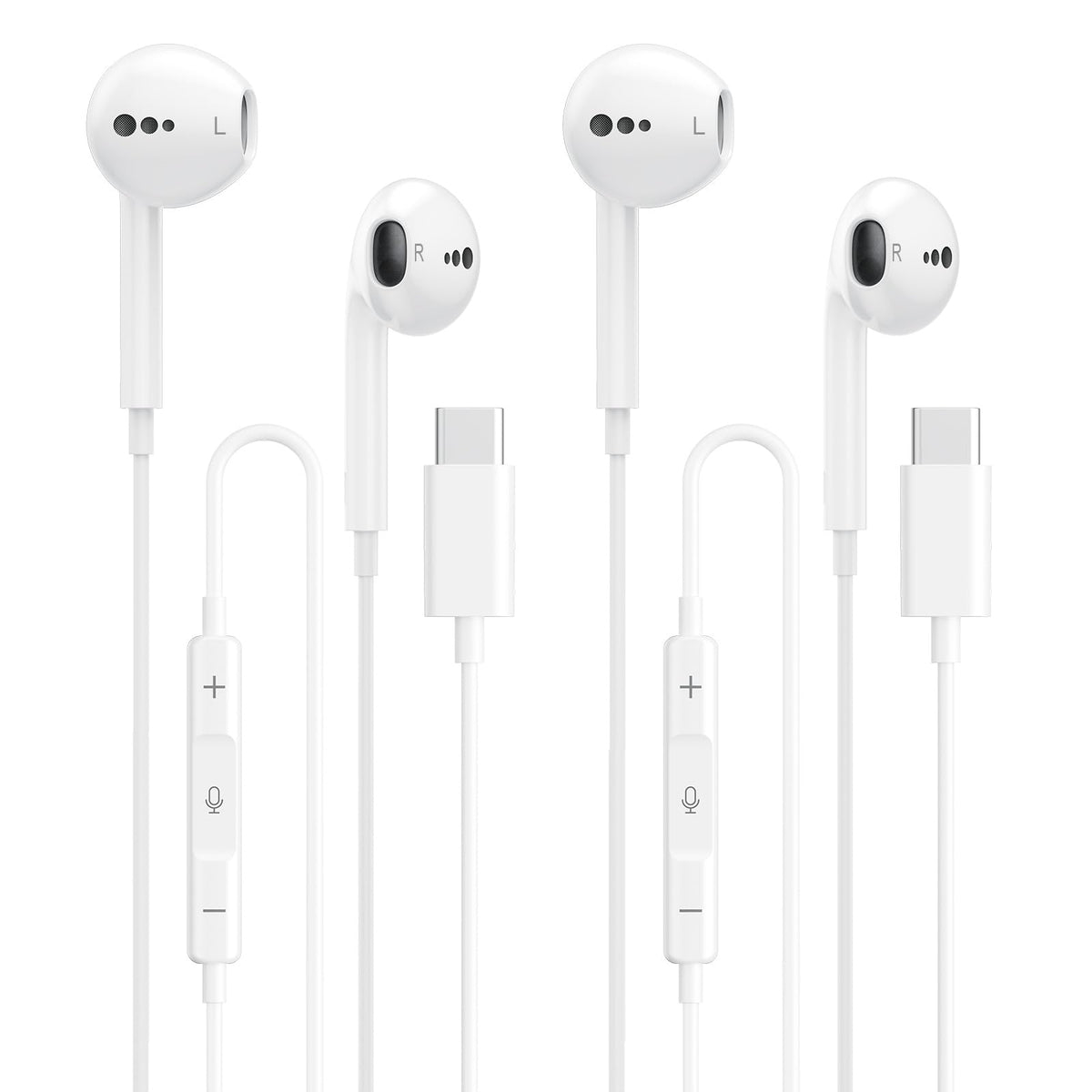 BLXSounds USB-C earbuds with mic and volume control for on-the-go listening.