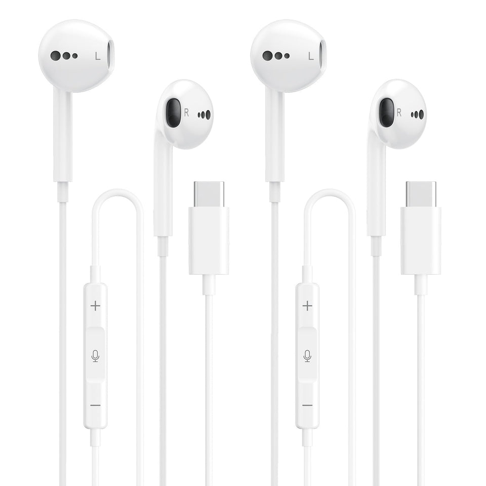 BLXSounds USB-C earbuds with mic and volume control for on-the-go listening.