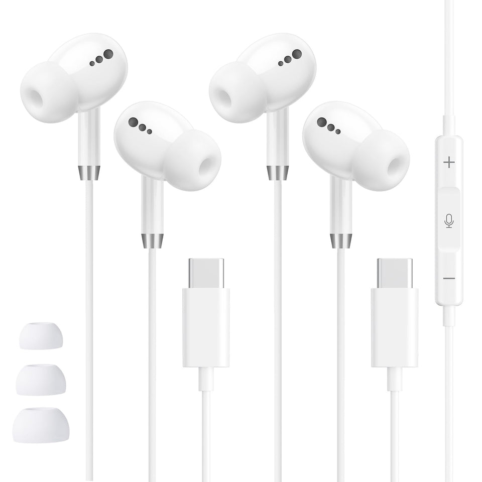 BLXSounds USB-C headphones angled 45-degree design for a secure, comfortable fit.