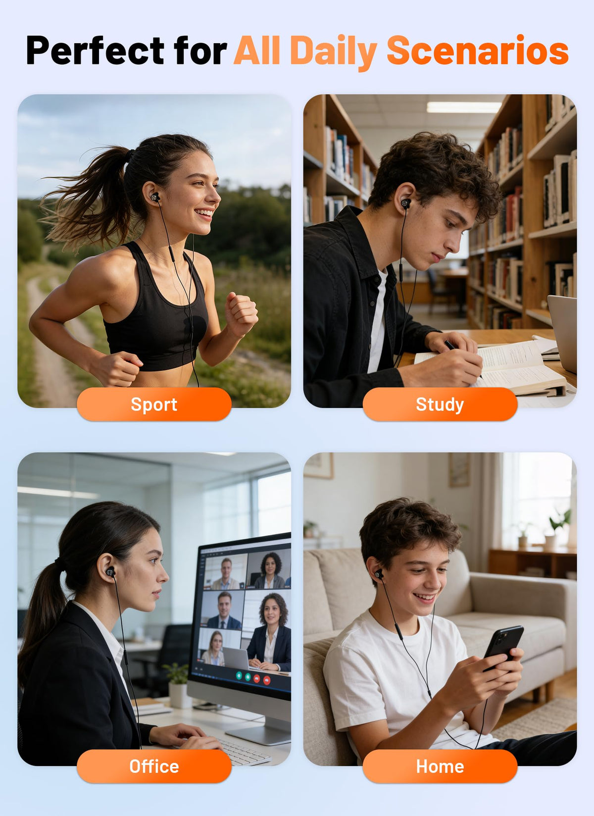BLXSounds USB-C headphones ideal for commuting, workouts, and studying