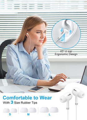 BLXSounds USB-C headphones in-ear fit provides snug seal and immersive listening.