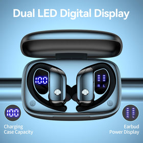 bmani close-up LED display on case indicating remaining battery level