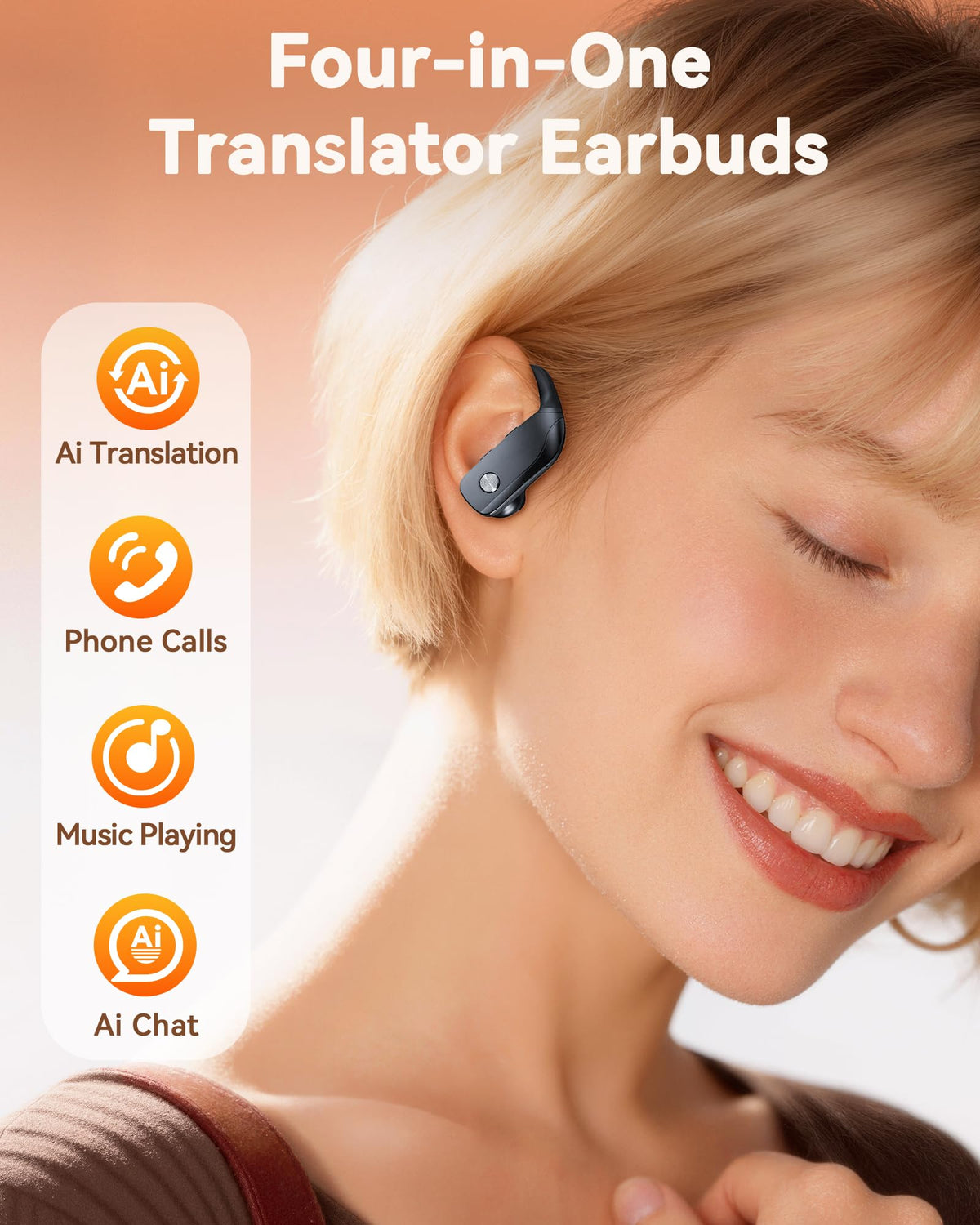 bmani earbud close-up highlighting finish and driver for clear sound