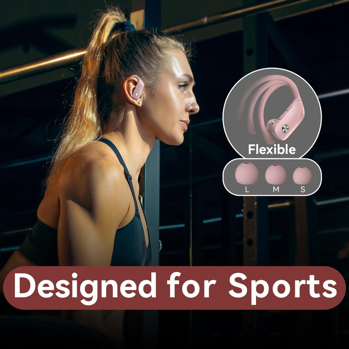 bmani earbud microphone detail and button showing clear-call control benefits