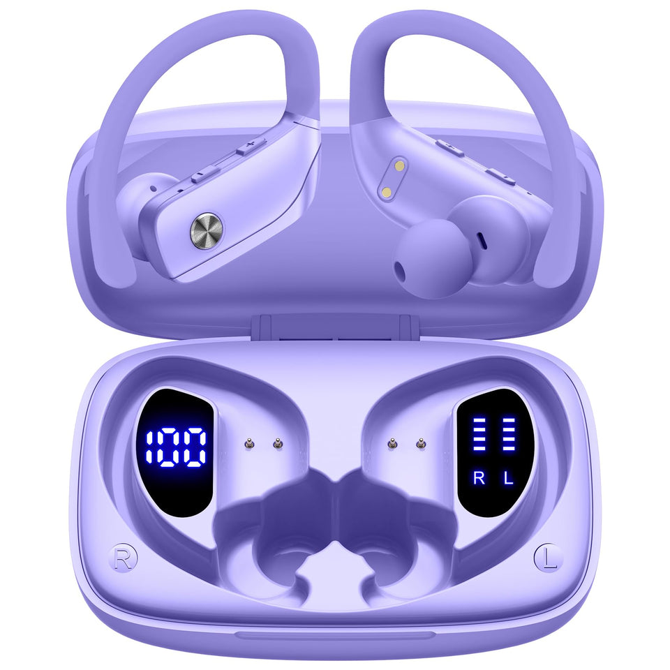 bmani front packaging showing earbuds and case, highlights portability