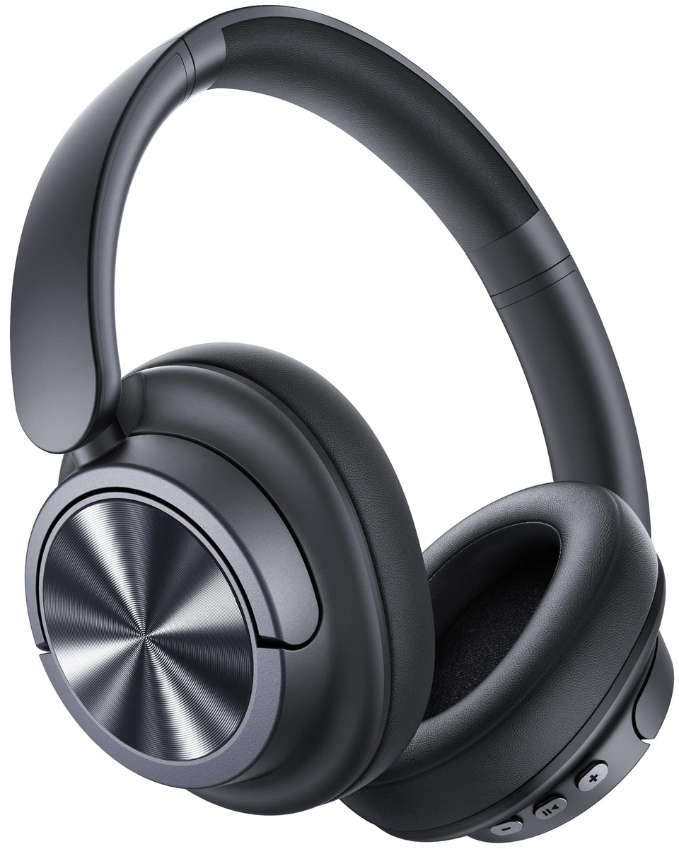 bmani front view of headphones showing sleek design and travel-ready comfort