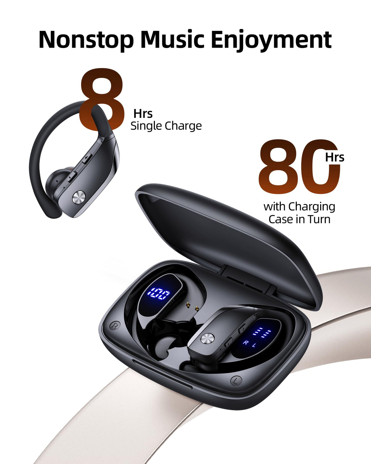 bmanl close-up of earbud driver and texture for visible audio quality