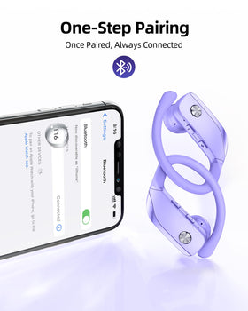 bmanl earbuds worn with flexible ear hooks on athlete demonstrating secure fit