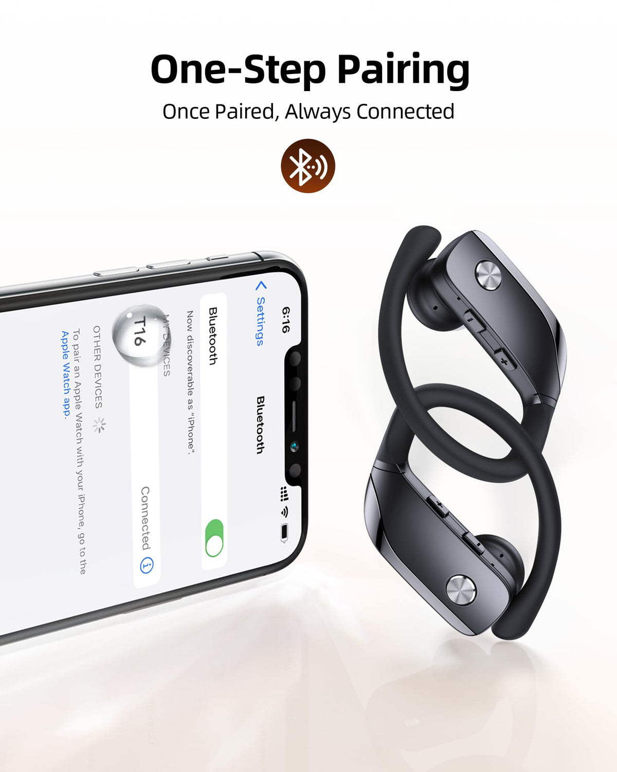 bmanl earbud worn with ear hook during exercise ensuring secure fit