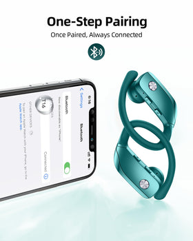bmanl earbud with ear hook and silicone tips demonstrating secure sweat-resistant fit