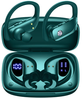 bmanl front packaging showing earbuds and accessories for easy unboxing