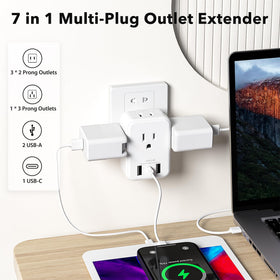 Compact BN-LINK outlet splitter ideal for travel and dorm setups