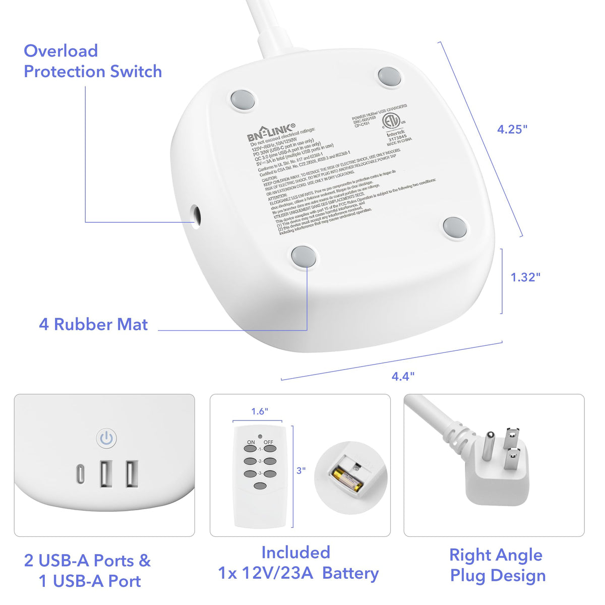 BN-LINK desk-charging-station organizes power and devices at work or home