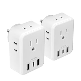 BN-LINK multi outlet extender with four outlets and USB ports for efficient charging