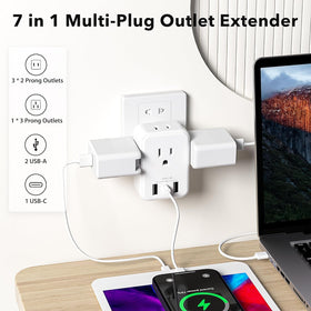 BN-LINK 4-sided design enables multiple plugs without blocking adjacent outlets