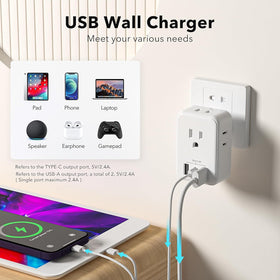 Cruise-approved design without surge protection or cord for ship-friendly use
