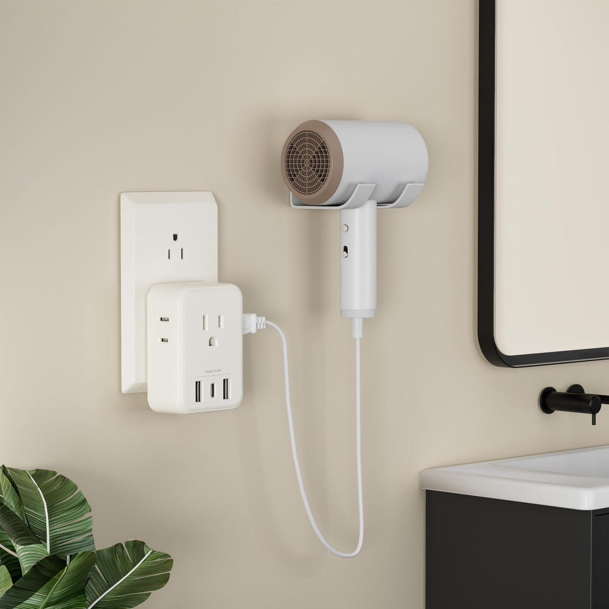 Ideal for hotel rooms, cruise staterooms, or dorm rooms, compact convenience