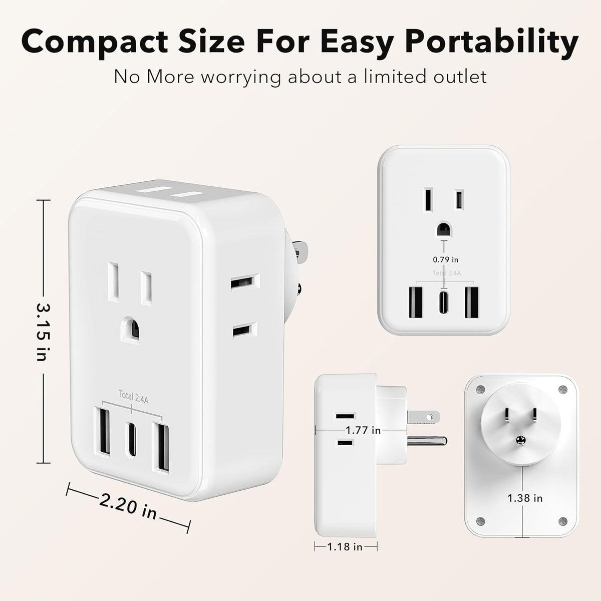 Lightweight, compact design ideal for desks, dorms, and travel