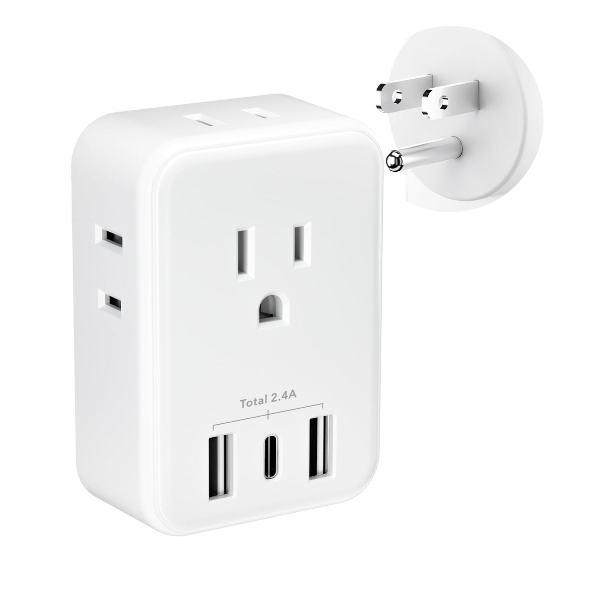 BN-LINK multi plug extender with AC outlets and USB ports for versatile charging