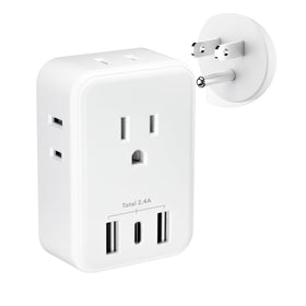 BN-LINK multi plug extender with AC outlets and USB ports for versatile charging