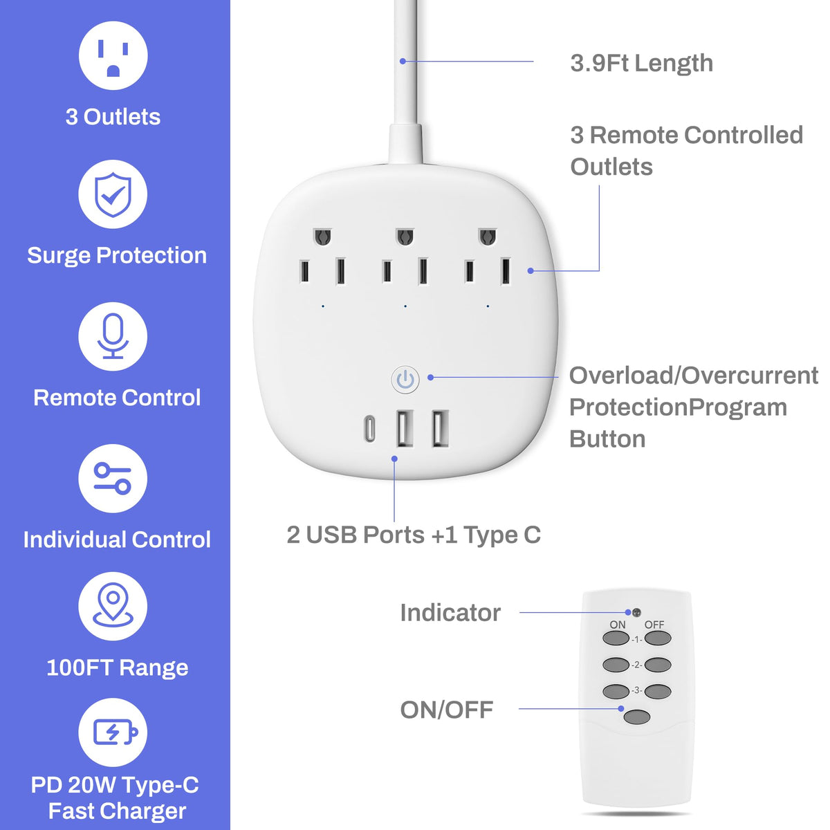 BN-LINK PD 20W USB-C port powers fast charging for phones and tablets