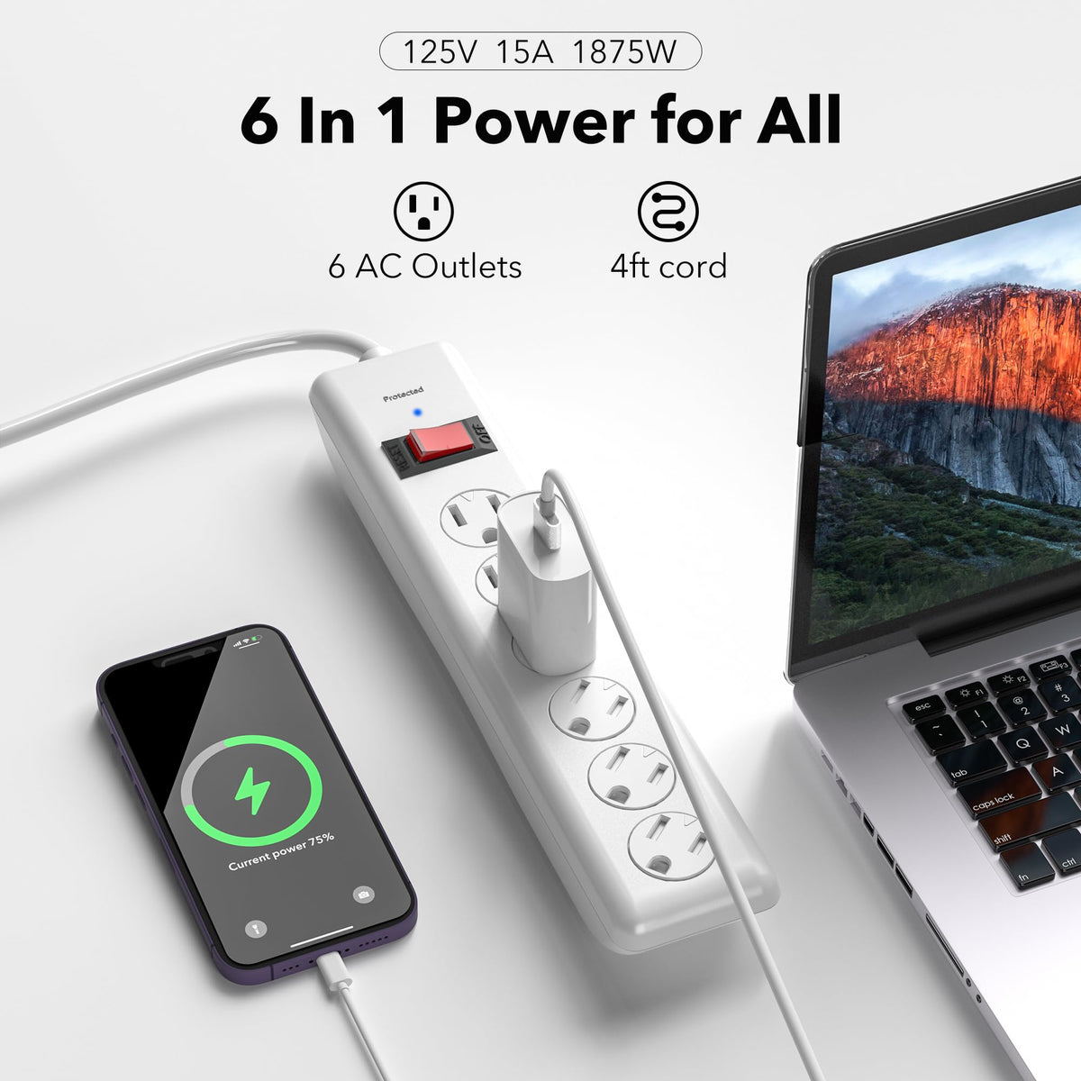 BN-LINK twist-to-close safety covers prevent accidental outlet contact.